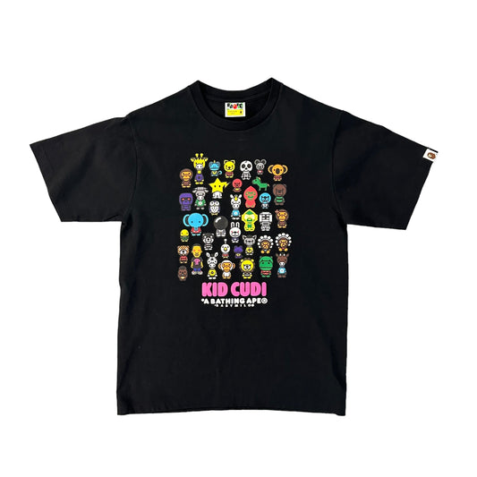 Bape x Kid Cudi Baby Milo Friends Black Tee