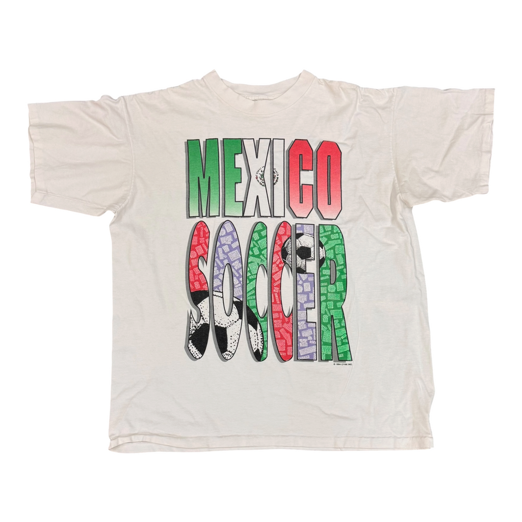 Mexico Soccer Vintage White Tee