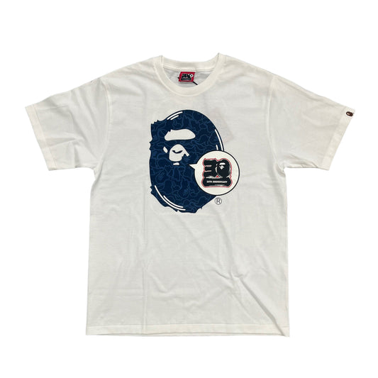 Bape 30th Anniversary Blue Ape White Tee
