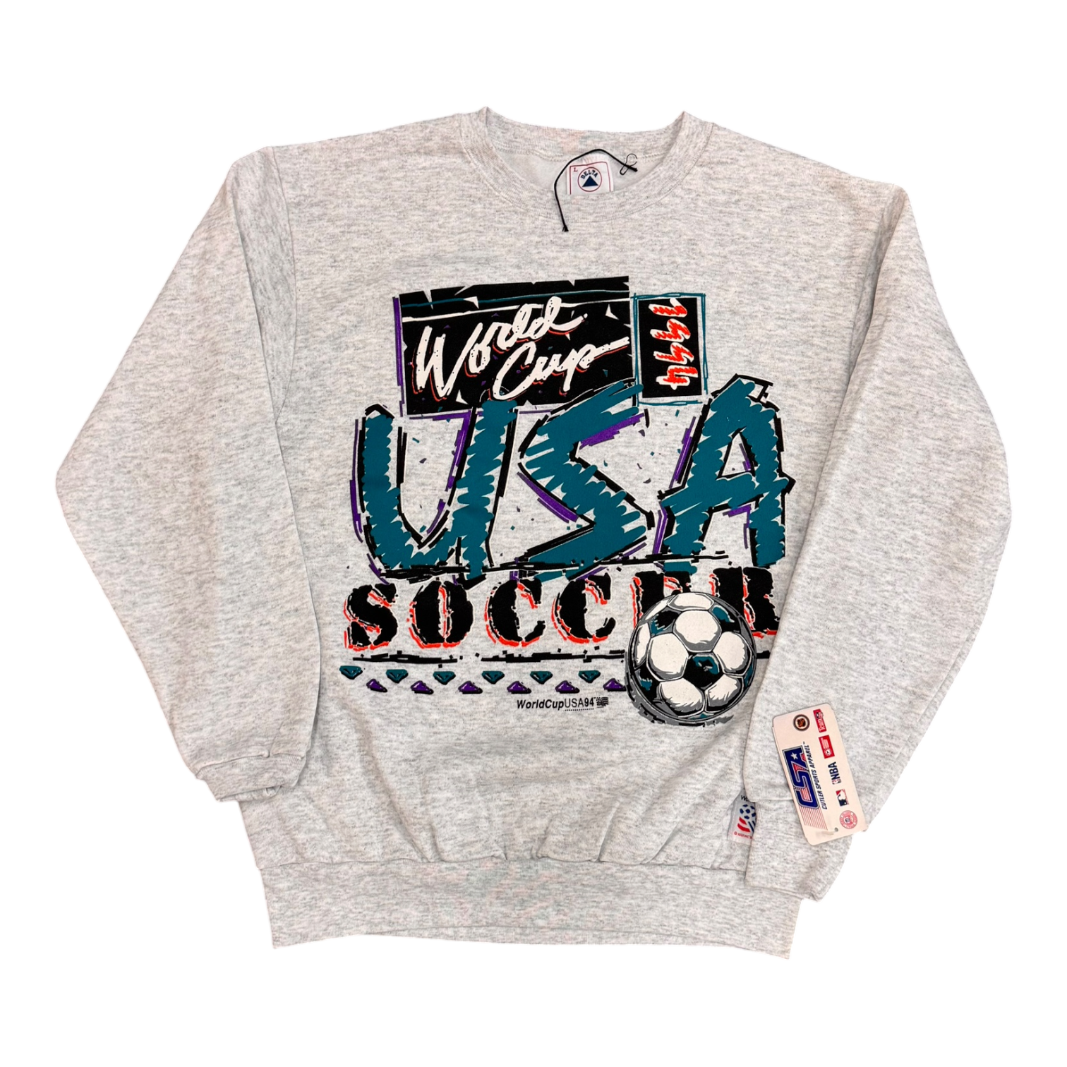 USA World Cup 1994 Soccer Grey Sweater