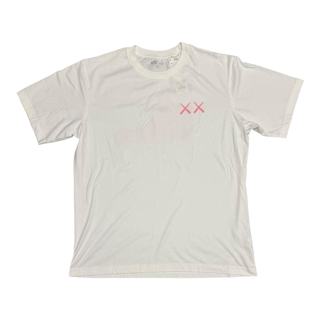 Kaws x Uniqlo Pink White Tee