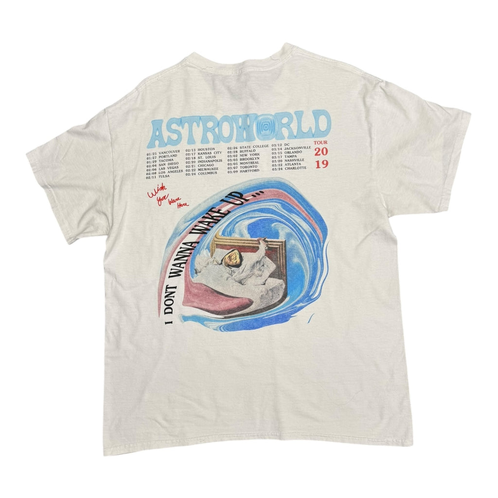 Travis Scott Astroworld Tour '19 Wake Up White Tee