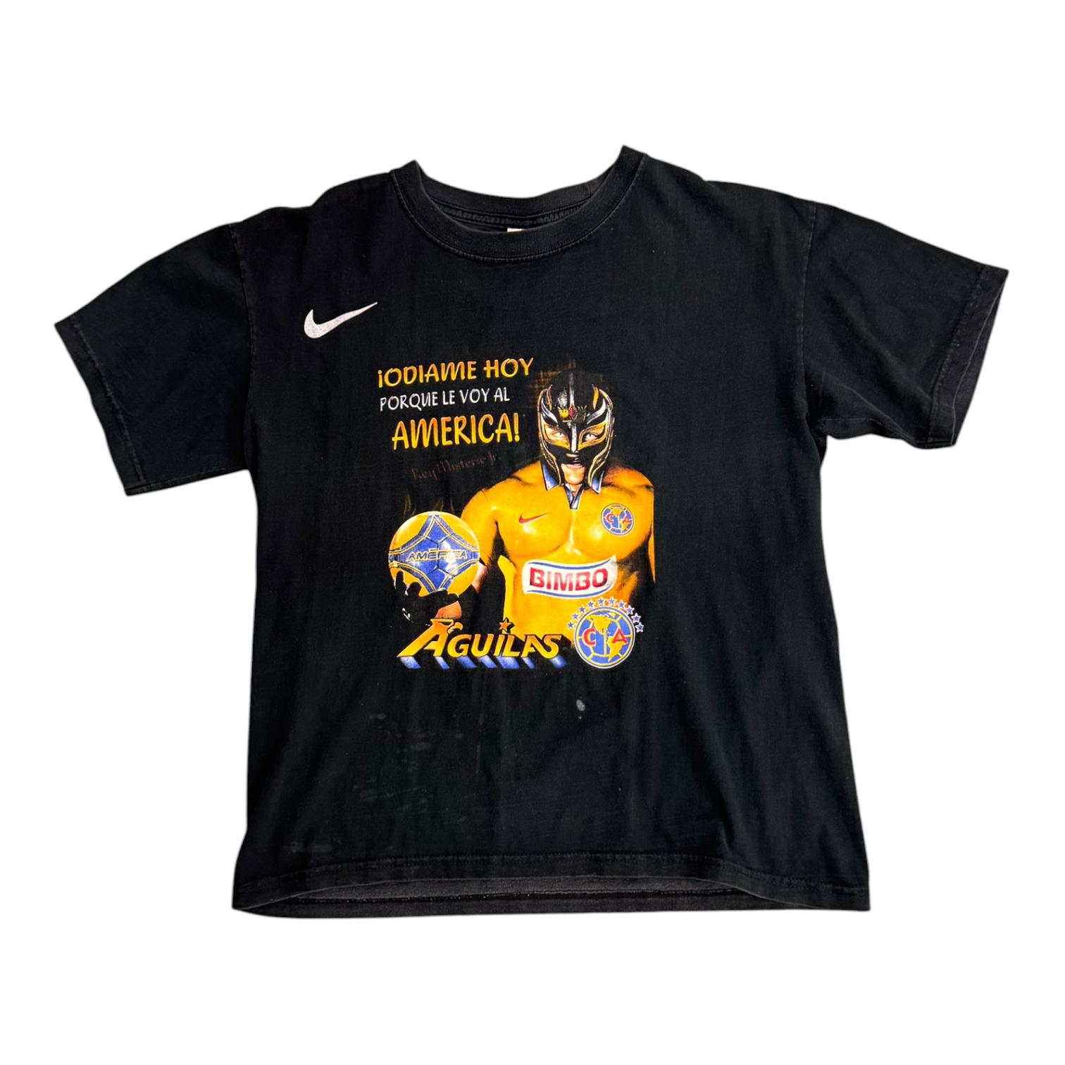 Club America Rey Mysterio Bootleg Black Tee