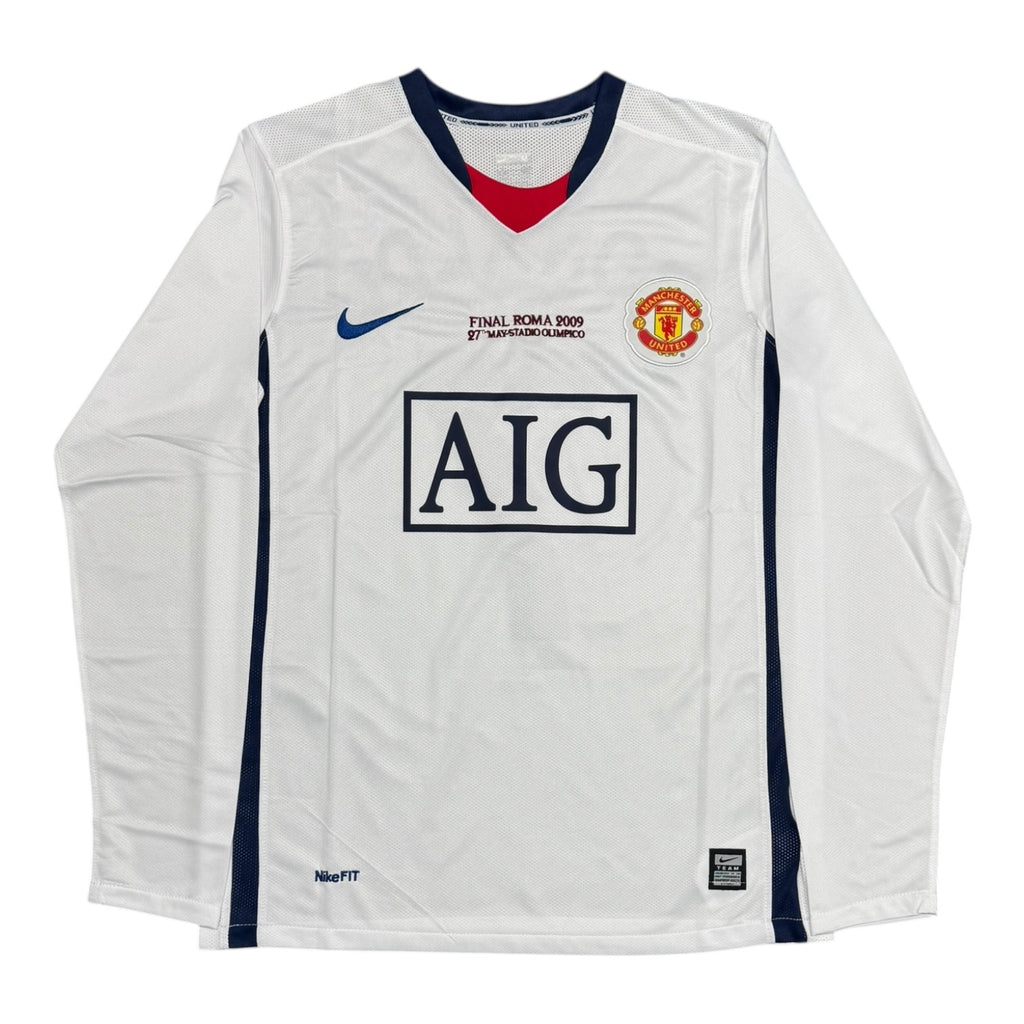 Manchester United 08/09 Away White L/S Jersey - RONALDO