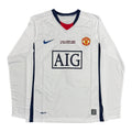 Manchester United 08/09 Away White L/S Jersey - RONALDO
