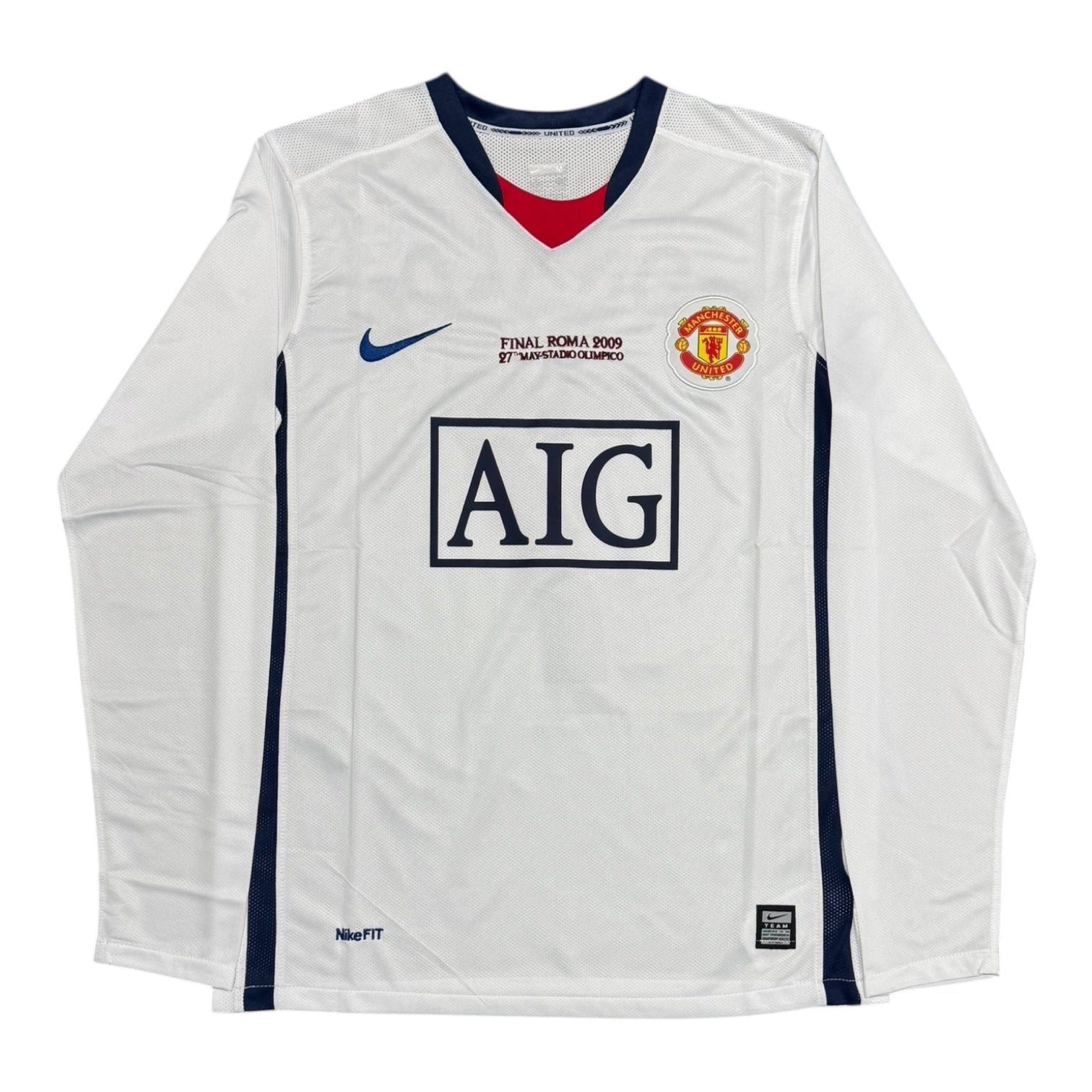 Manchester United 08/09 Away White L/S Jersey - RONALDO