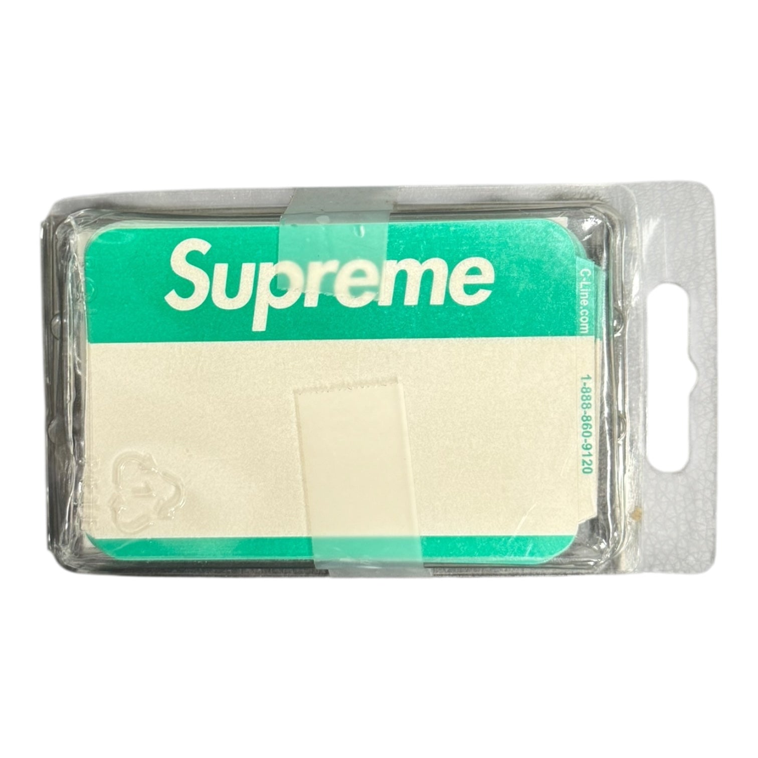 Supreme Green Name Card Stickers