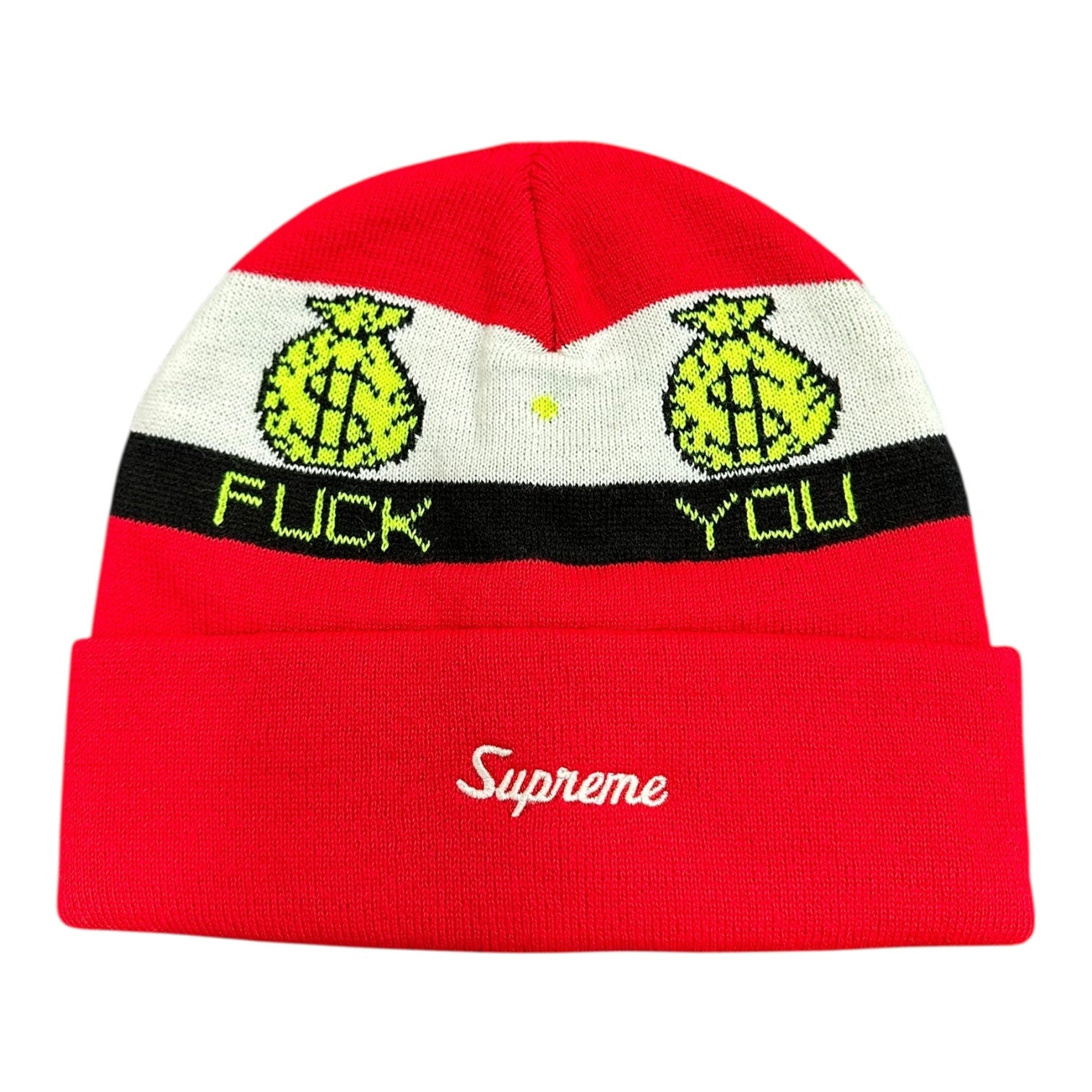 Supreme Pay Me Red Beanie