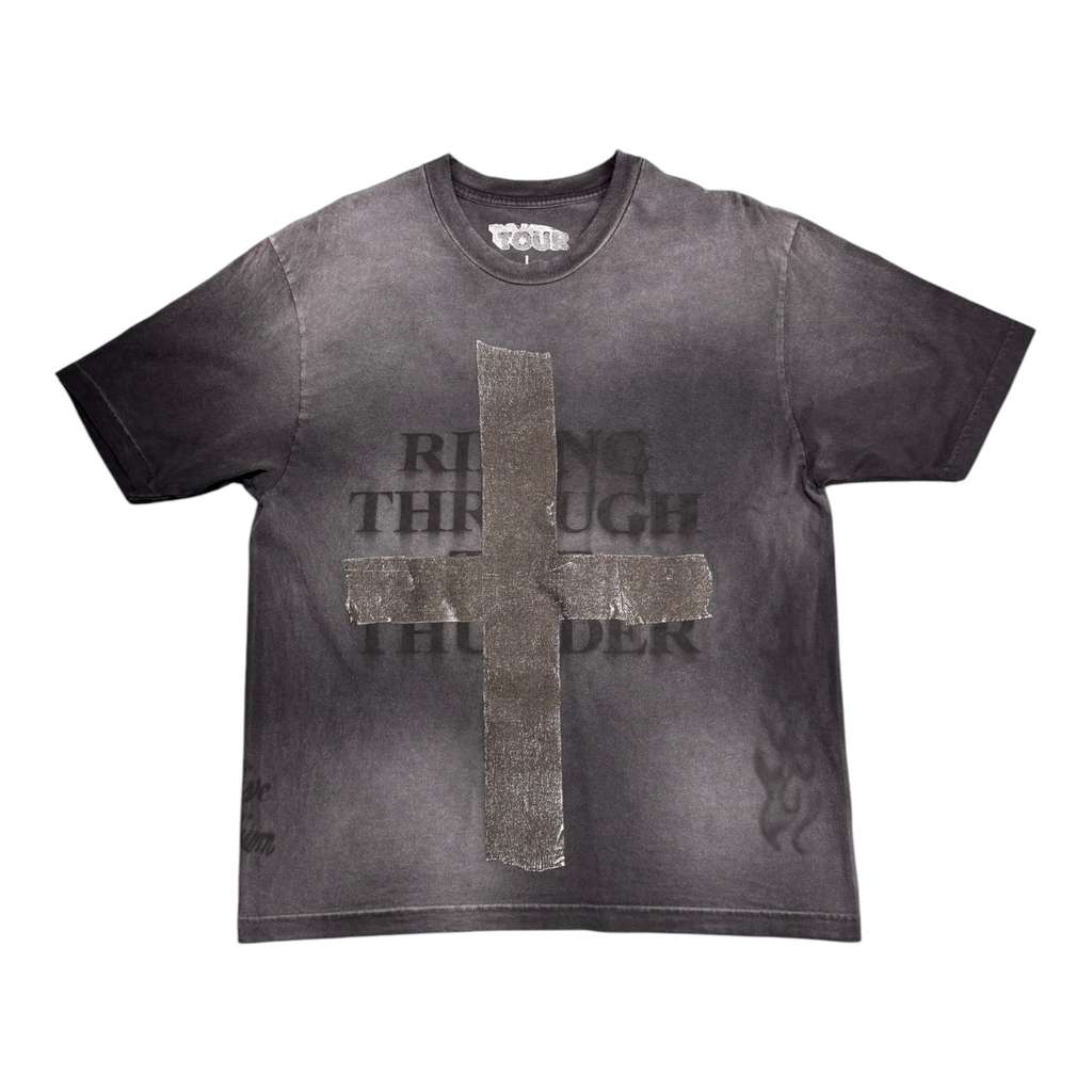 Travis Scott Metlife Cross Faded Black Tee