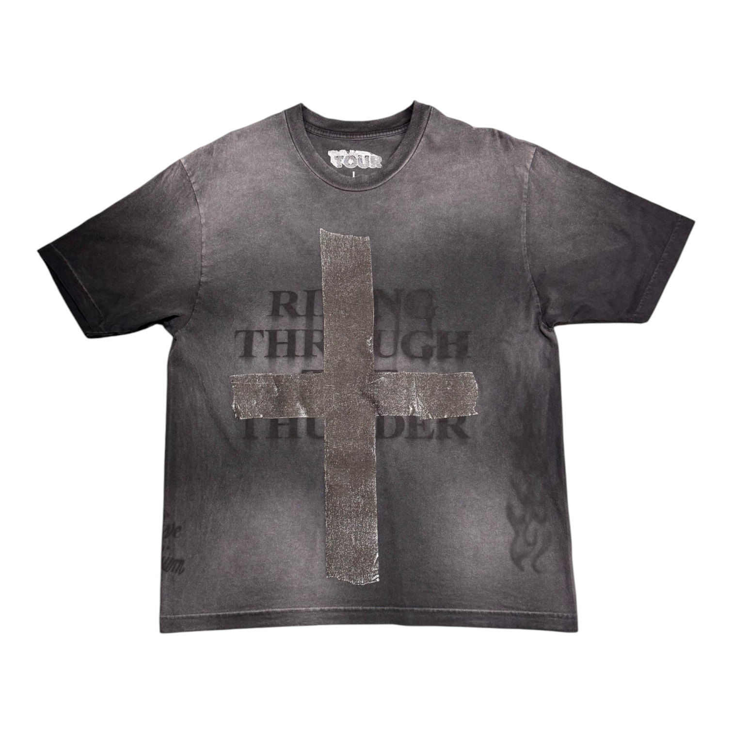 Travis Scott Metlife Cross Faded Black Tee