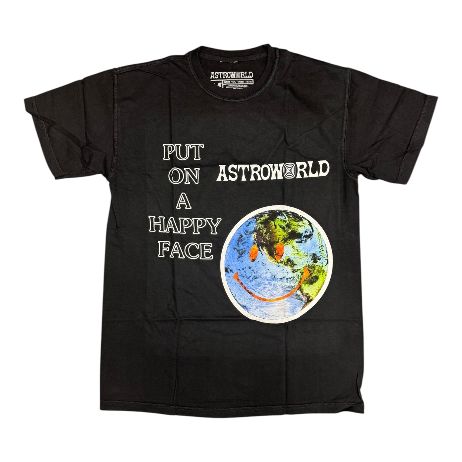 Travis Scott Astroworld Happy Face Black Tee