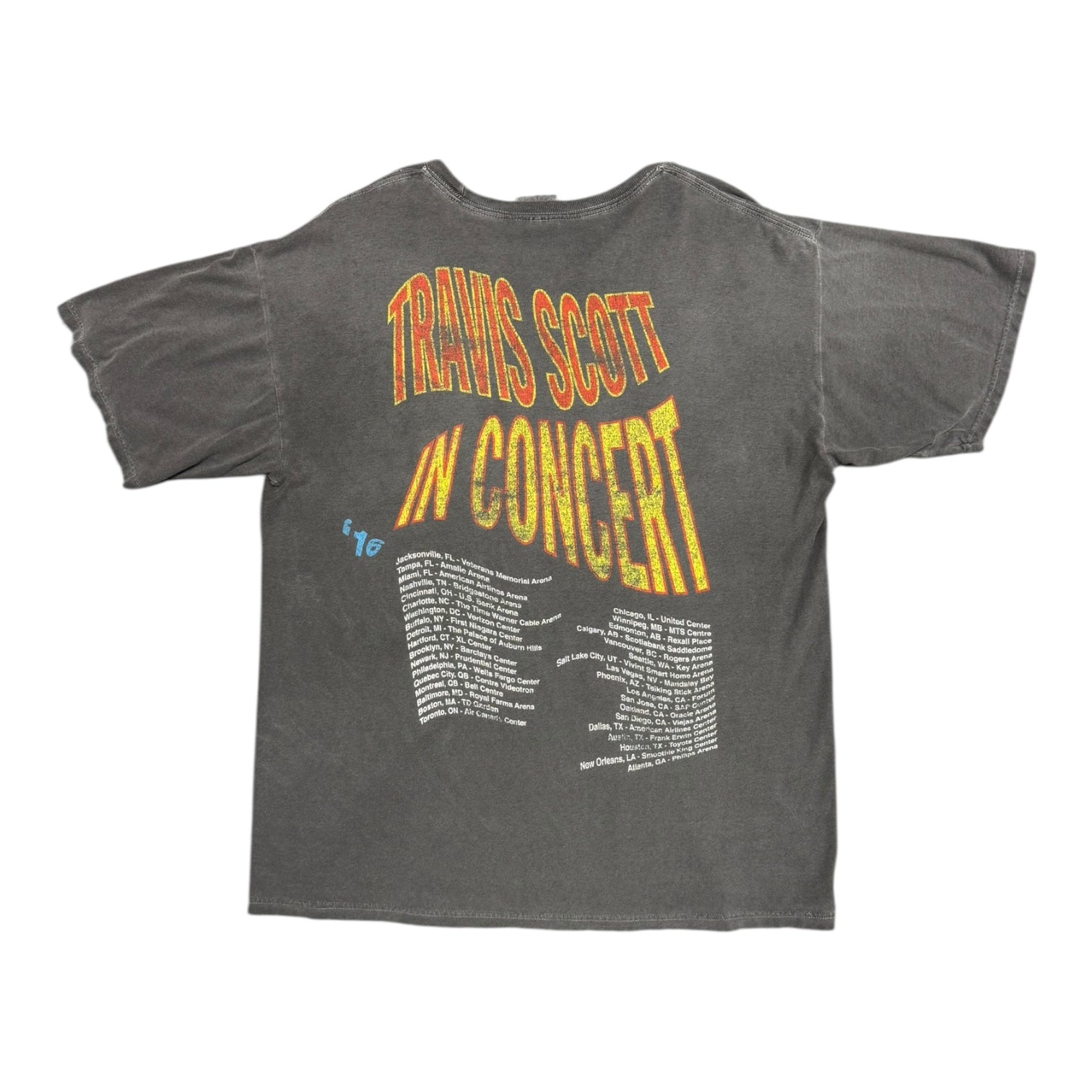 Travis Scott Rodeo Tour '16 Zombie Face Grey Tee