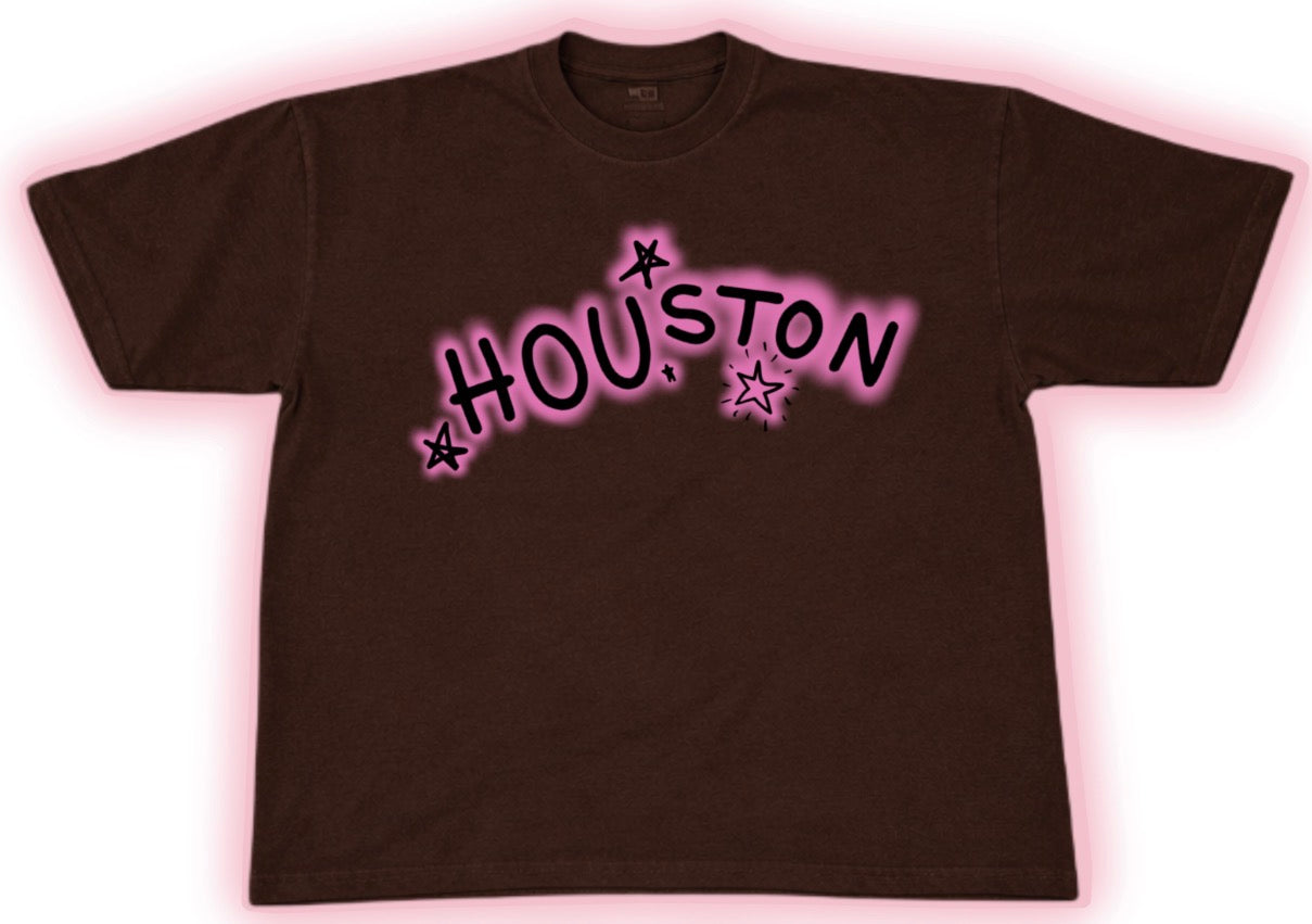 Houston Cactus Brown Tee