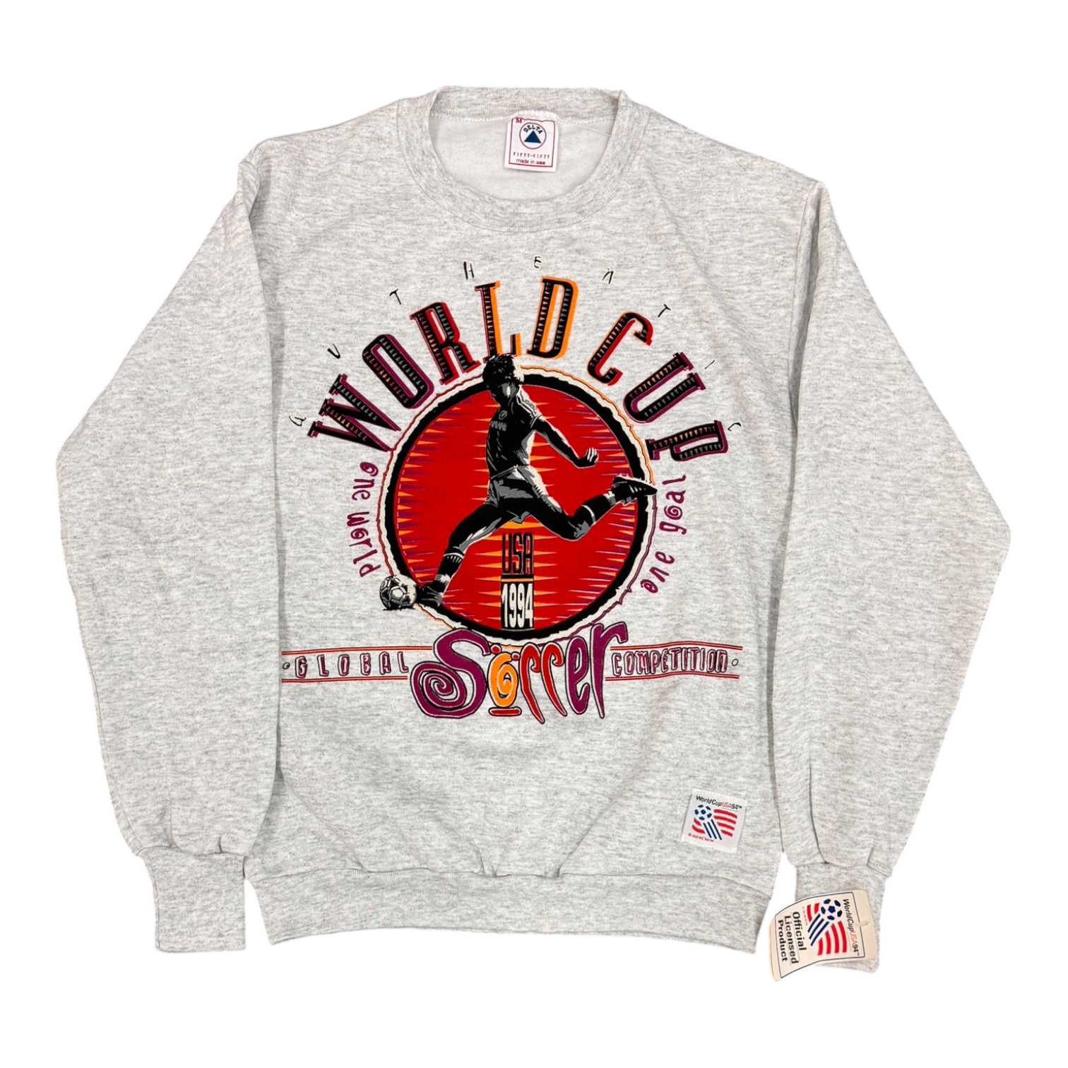 USA World Cup 94 One World One Goal Grey Sweater