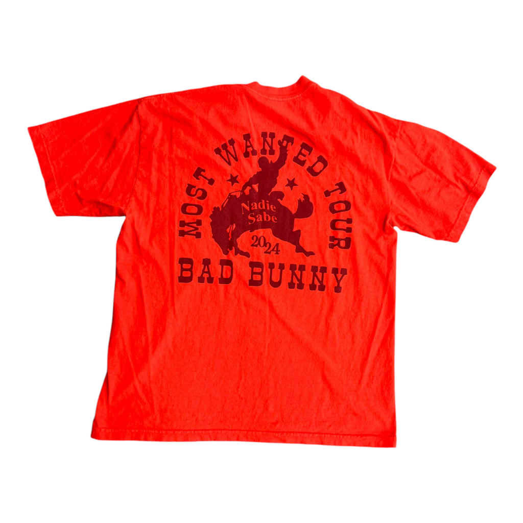Bad Bunny Nadie Sabe Most Wanted Tour 2024 Orange T-Shirt
