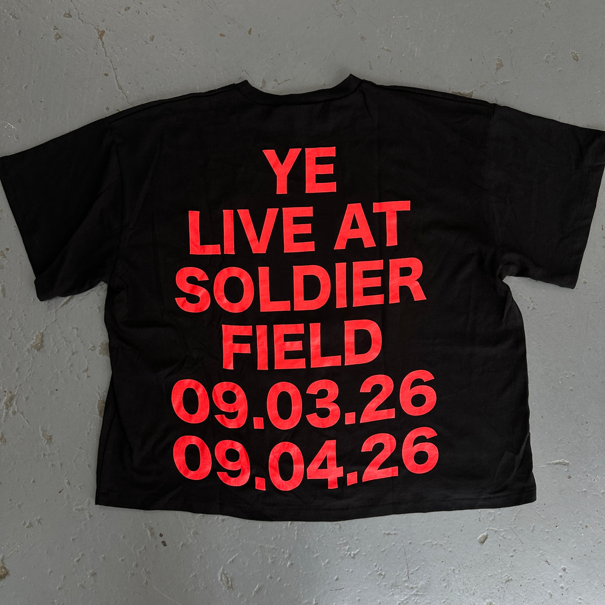 Kanye West Ye live at Soldier Field Black Tee
