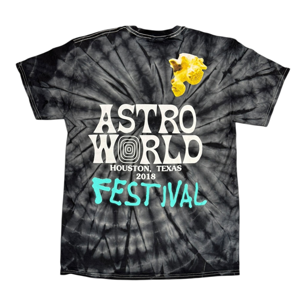 Travis Scott Astroworld Fest '18 Popcorn Grey Tie Dye Tee