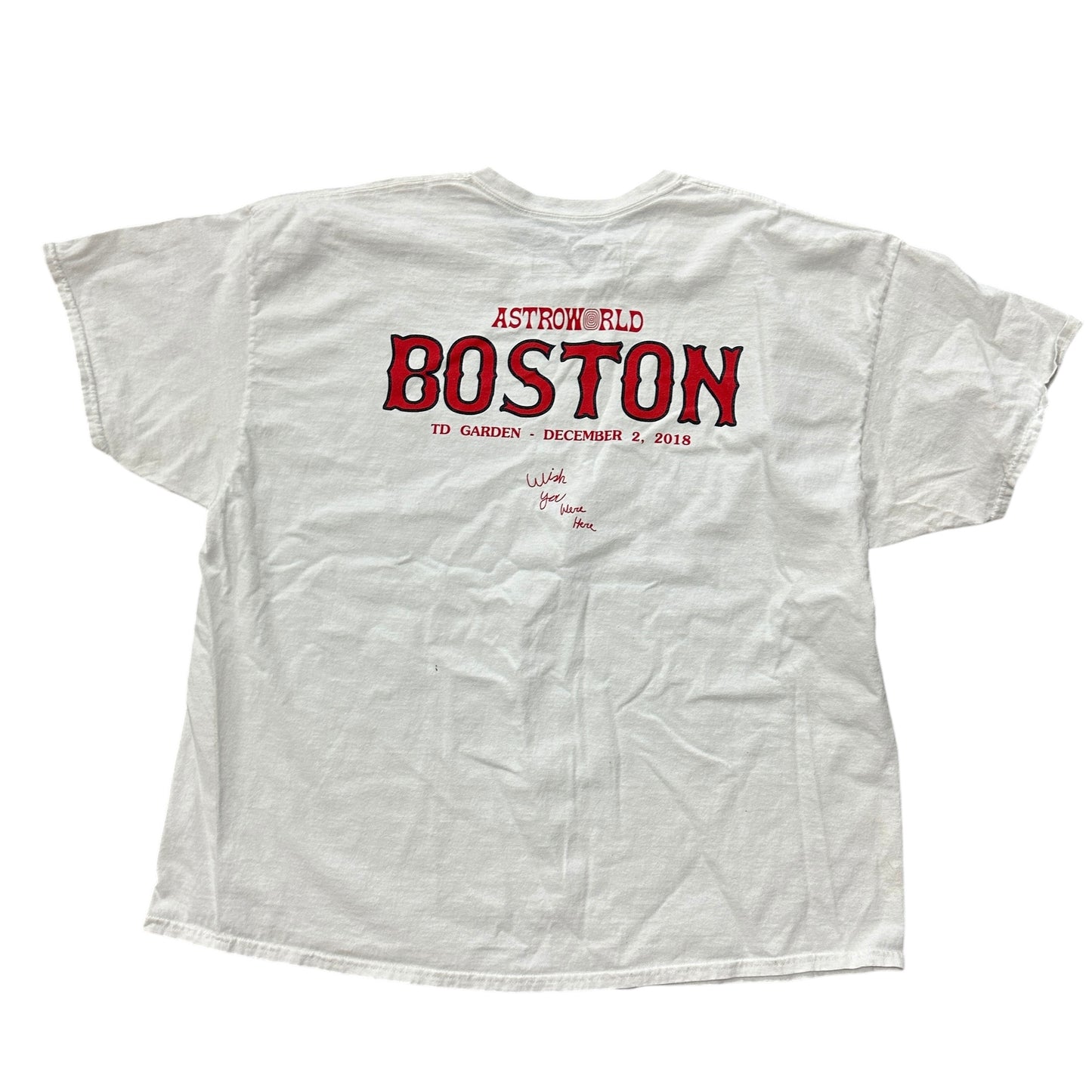 Travis Scott Astroworld Boston White Tee