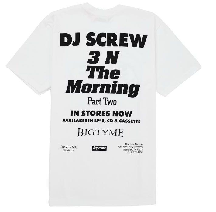 Supreme x DJ Screw SUC White Tee