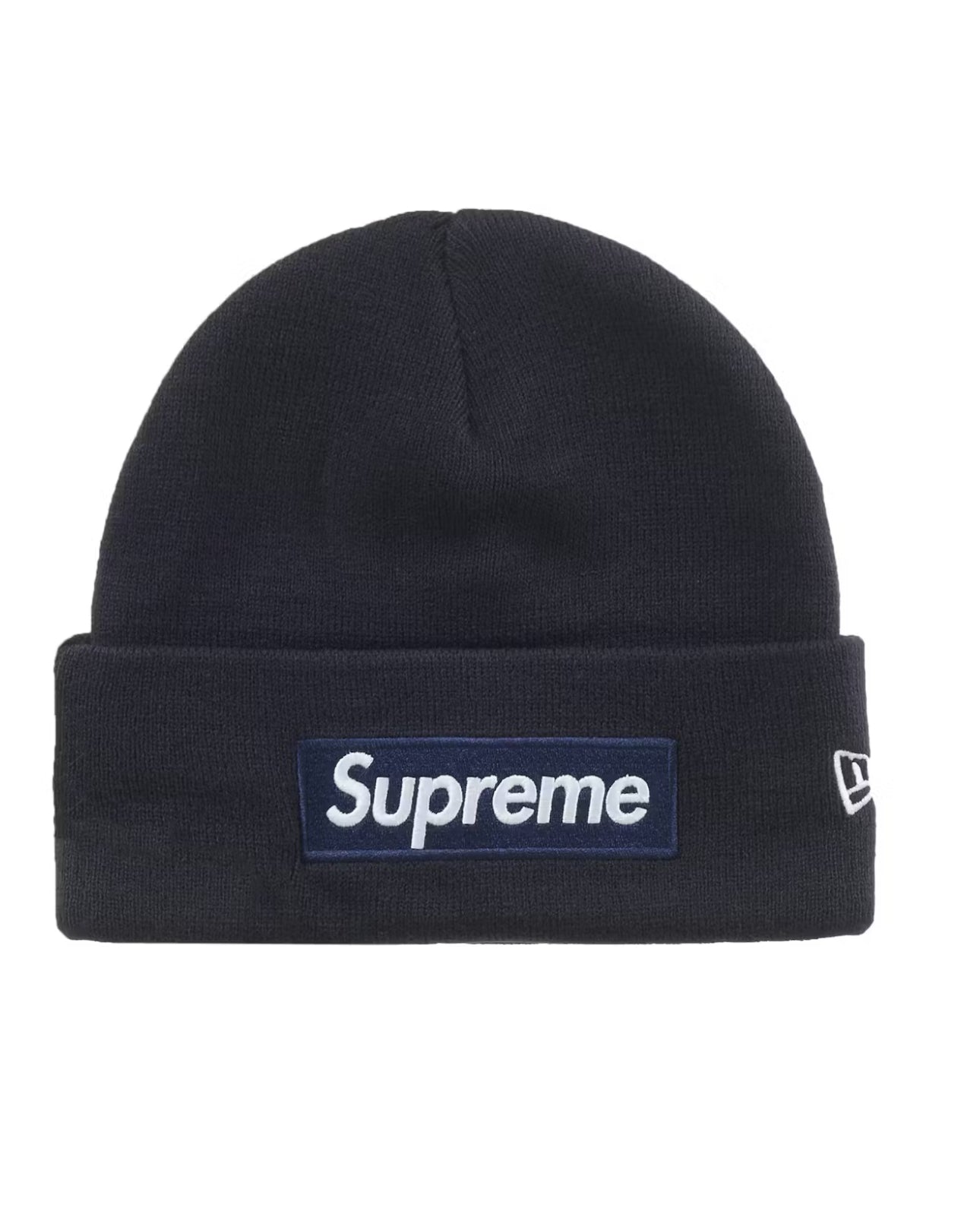 Supreme New Era Box Logo Beanie Navy (FW25)