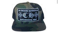 Chrome Hearts CH Hollywood Trucker SnapBack Hat Camo