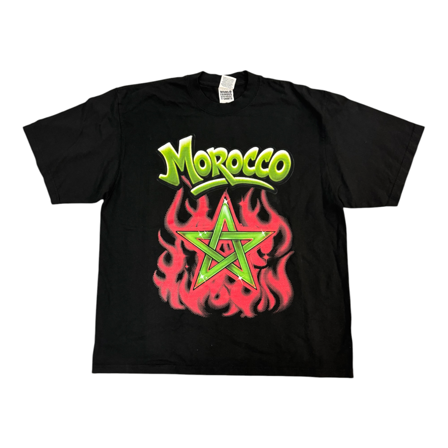 Morocco Soccer Black Tee