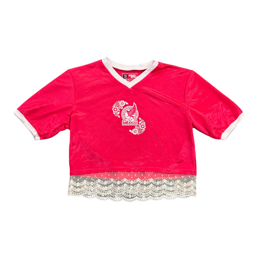 Mexico pink crop jersey