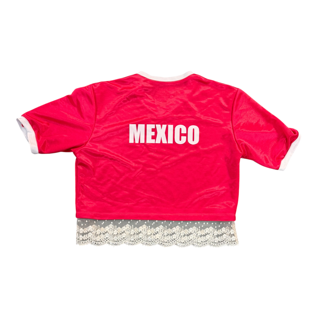 Mexico pink crop jersey