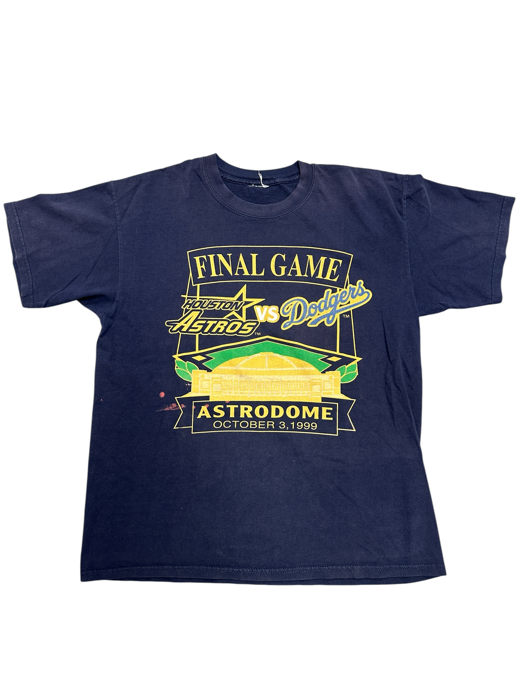 Houston Astros Dodgers Final Game Astrodome Navy Tee