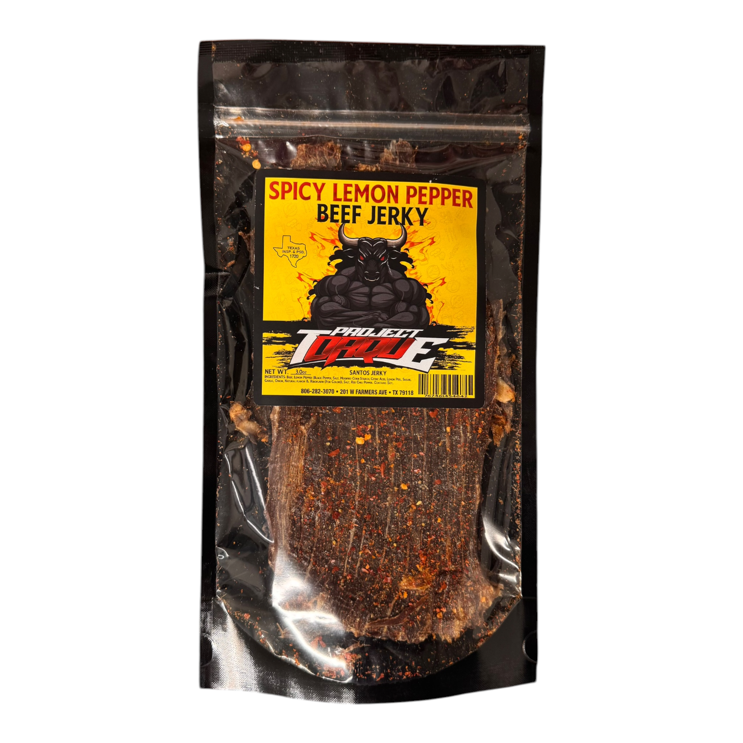 Project Torque - Spicy Lemon Pepper Beef Jerkey