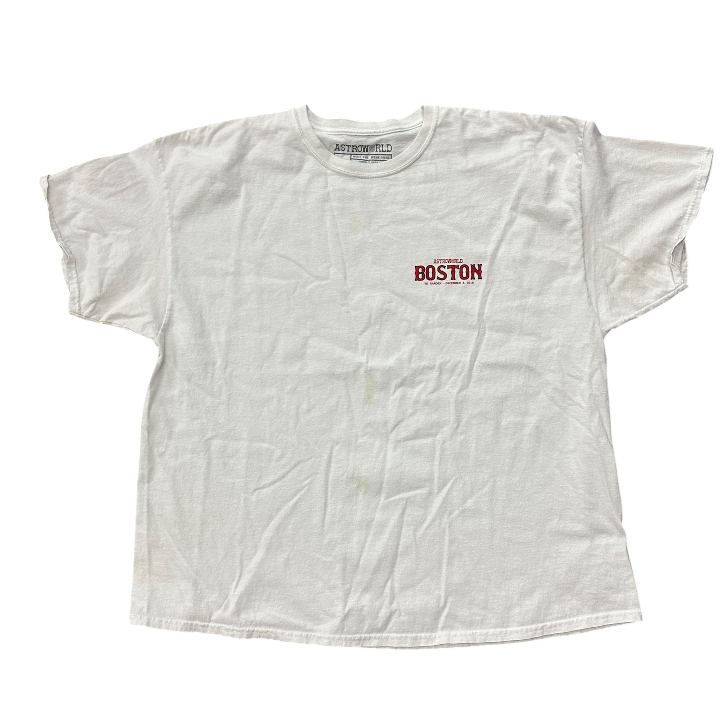 Travis Scott Astroworld Boston White Tee