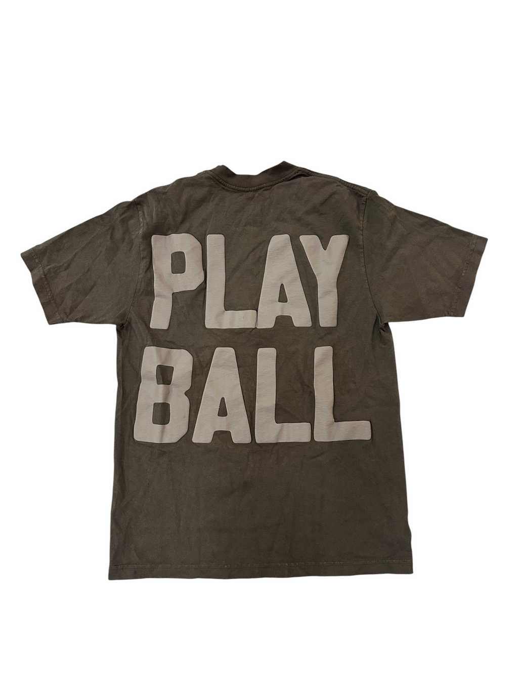 Cactus Jack Celebrity Softball Game Play Ball Brown Tee