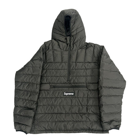 Supreme Micro Down Half Zip Hooded Pullover (Black)