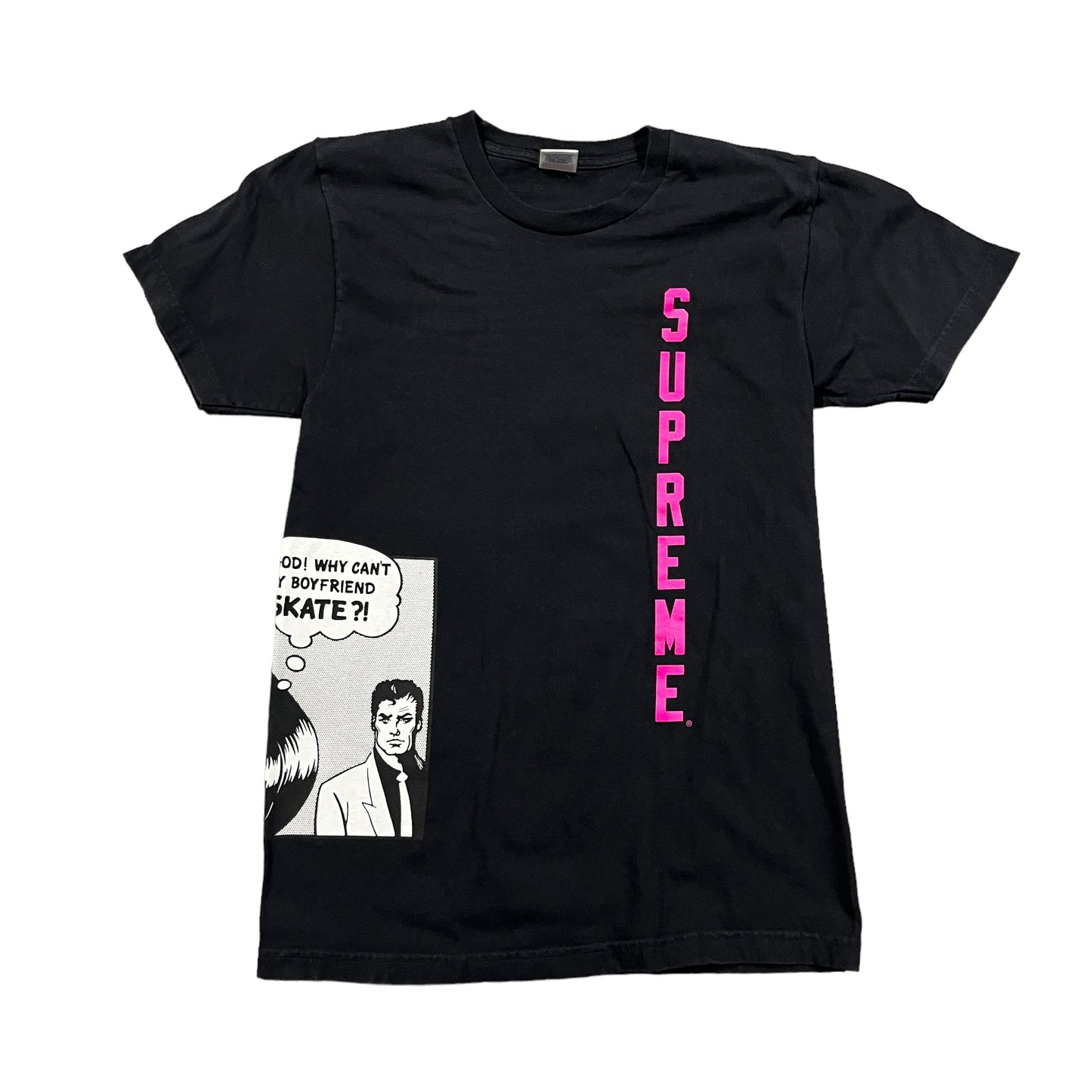 Supreme x Trasher Why Cant My BF Skate Black Tee