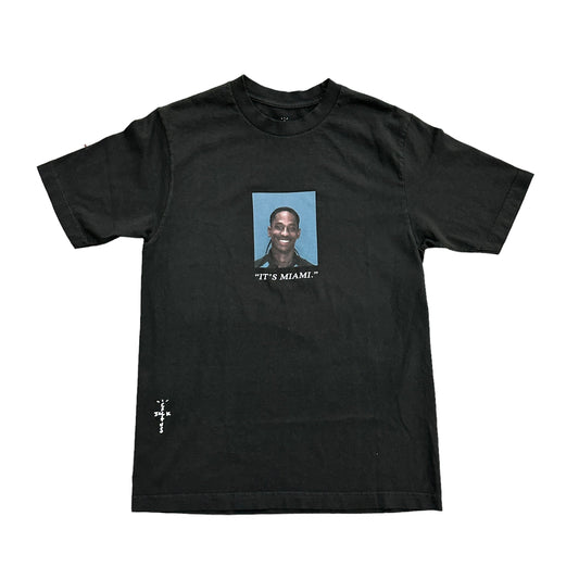 Travis Scott Miami Mugshot Black Tee