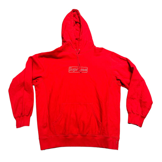 Supreme Kaws Box Logo Red Hoodie